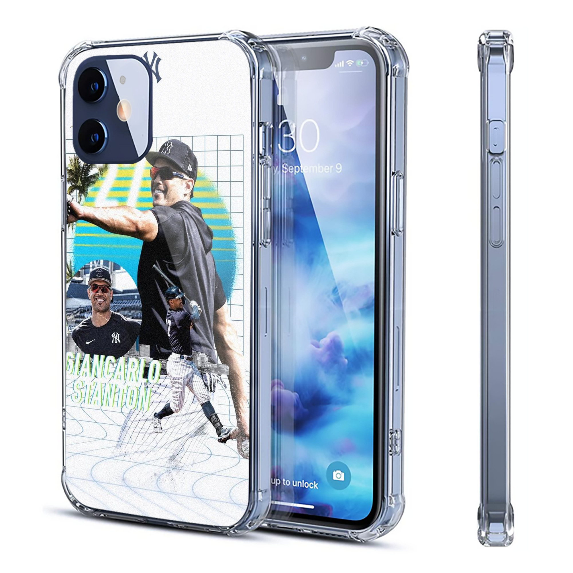 Giancarlo Stanton 30 Clear IPhone 12 Case – Soft TPU With UV Print – Enhanced Drop Protection, Precise Fit, Anti-Fingerprint, Customizable Design, Scratch-Resistant, Yellow-Resistant